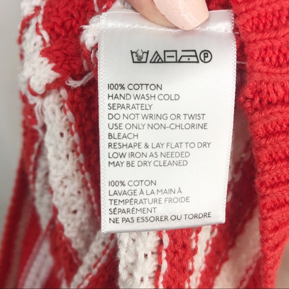 UO Maura Red & White Striped Crochet Dress Size XS - Picture 10 of 13